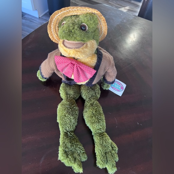 Ganz Cottage Collectibles by Lorraine 1995 Floyd the Frog Bowtie Sweater Hat 21" - Picture 1 of 7